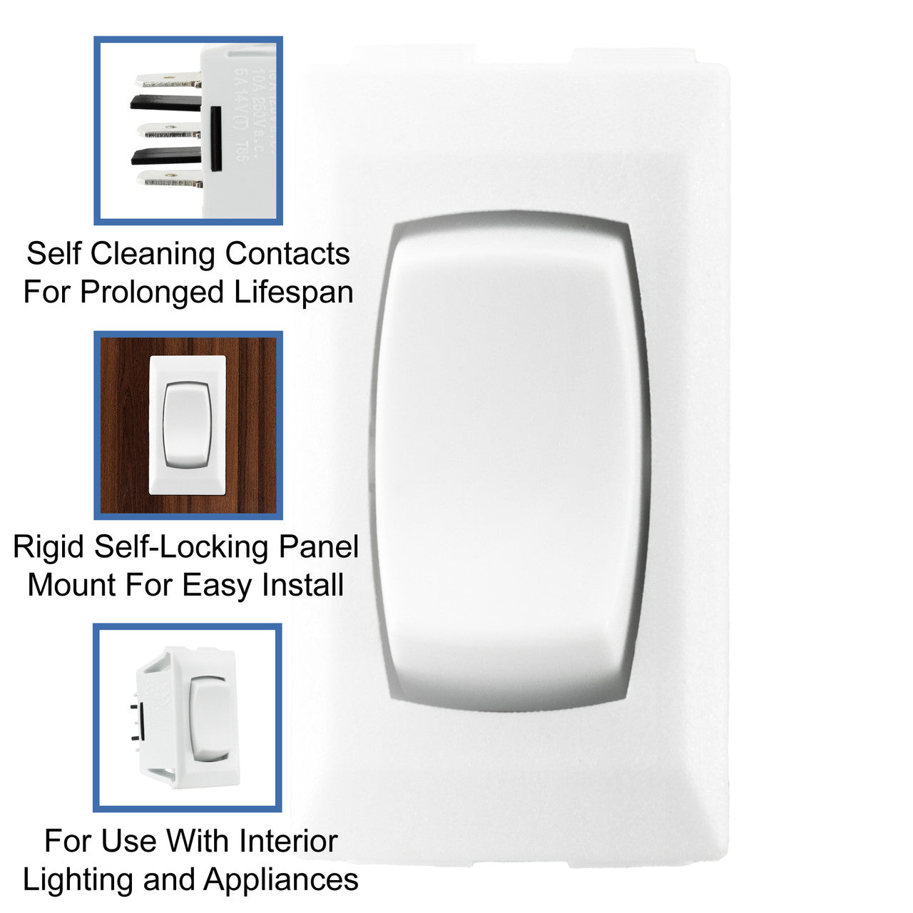 RV Momentary Switch | 12 Volt | Push On Button