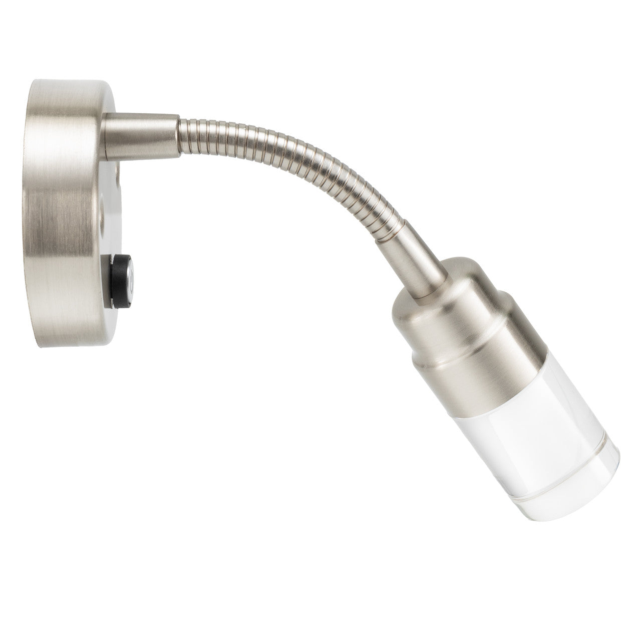RV Reading Wall Light | 12V LED | Interior Lighting | Satin Nickel with Flexible Arm