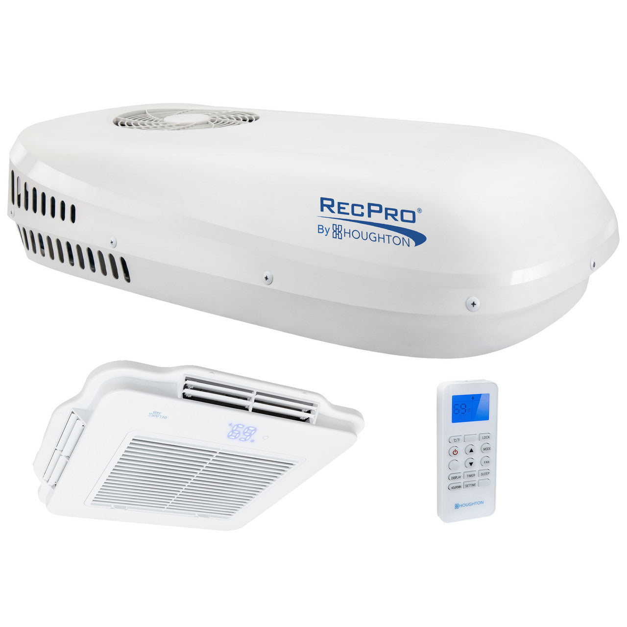 RecPro RV 13.5K Quiet Air Conditioner with Heat Pump | Non-Ducted | Low Profile | Remote