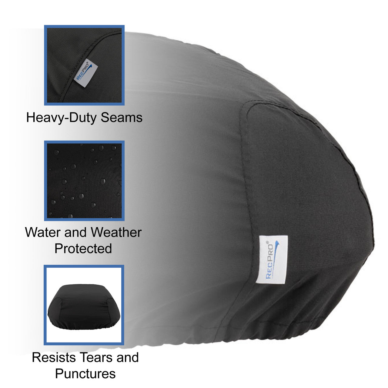 RecPro RV Air Conditioner Covers fits 2800 Model | Black or Gray