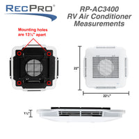 RecPro RV 13.5K Quiet Air Conditioner with Heat Pump | Non-Ducted | Low Profile | Remote