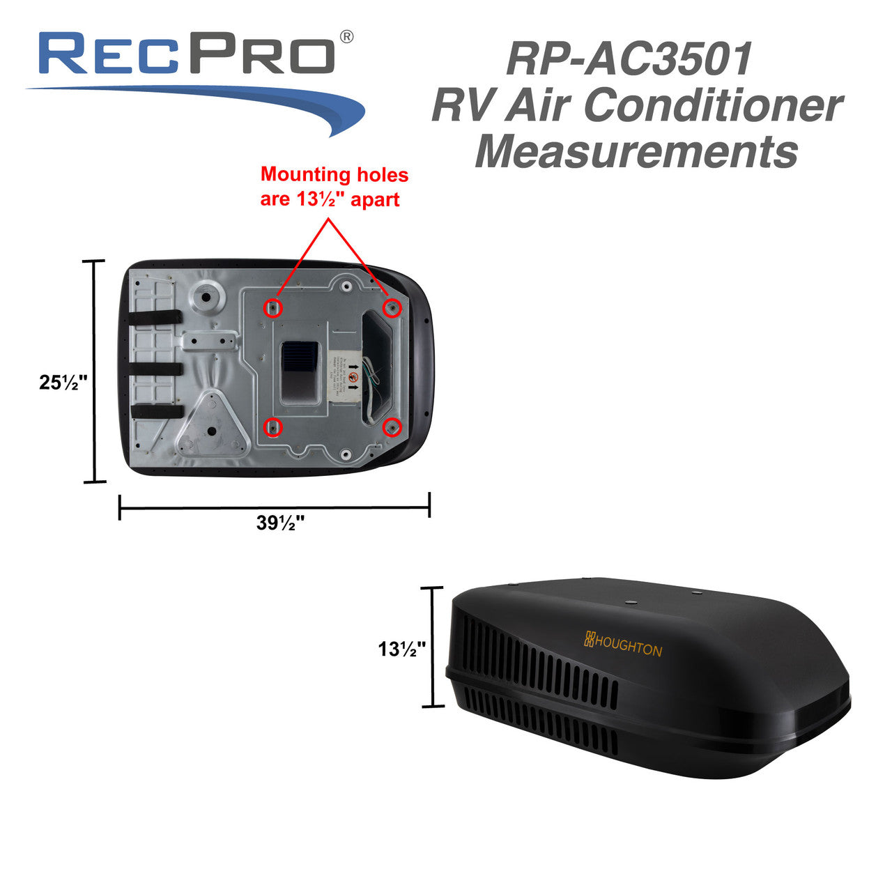 RecPro RV Quiet Air Conditioner Unit 13.5K | Ducted | Remote Control