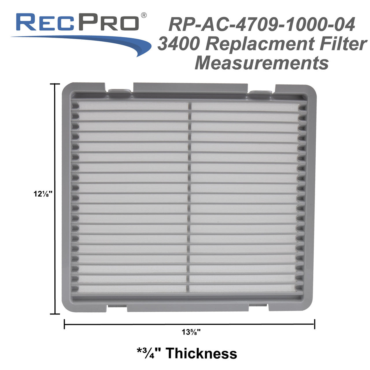 RecPro RV Air Conditioner Inside Cabin Filter Replacement  | Fits 3400 Series