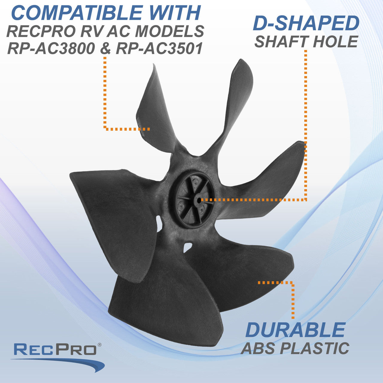 RecPro Outside Axial Fan Blade Replacement for Air Conditioner | Fits 3800 & 3501 Series