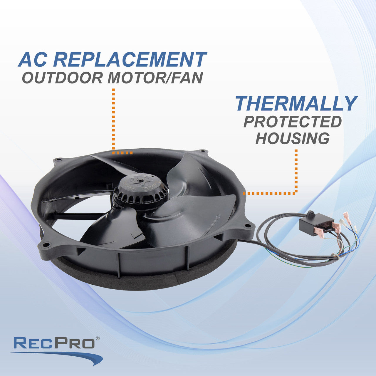RecPro Outdoor Fan Assembly Replacement for Air Conditioner | Fits 3400 Series