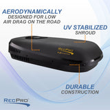 RecPro RV 13.5K Quiet Air Conditioner with Heat Pump | Non-Ducted | Low Profile | Remote