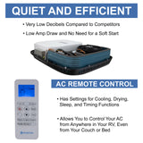 RecPro RV 13.5K Quiet Air Conditioner with Heat Pump | Non-Ducted | Low Profile | Remote