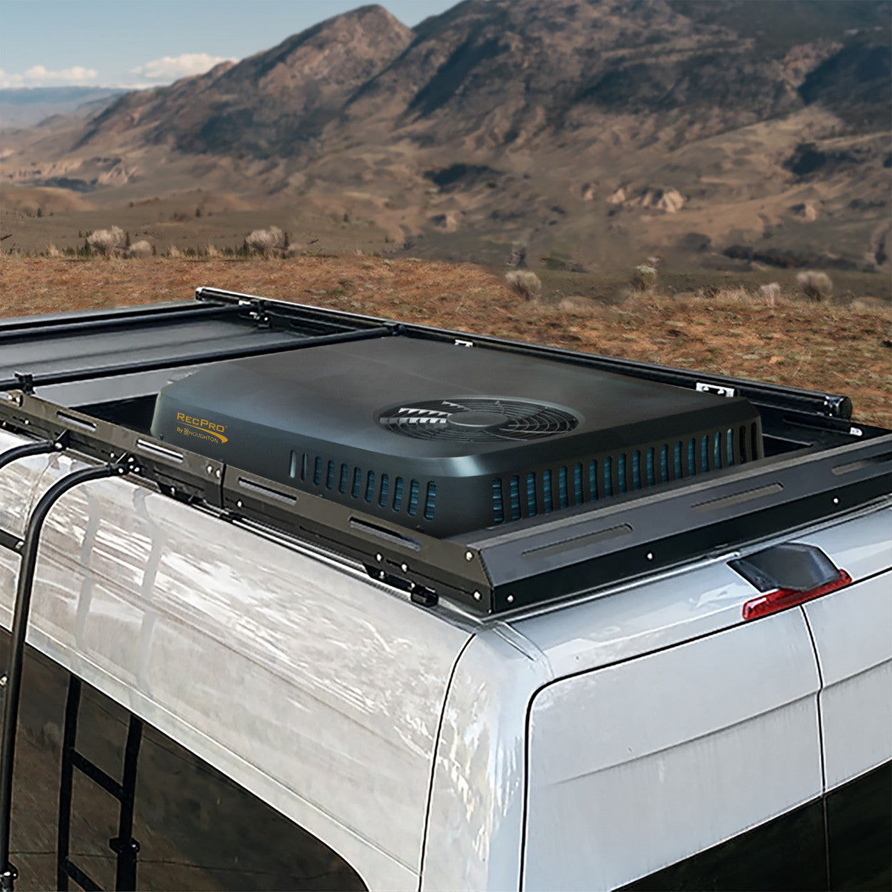 RecPro RV 48V 9.5K Air Conditioner with Heat Pump | Non-Ducted | Low Profile | Remote