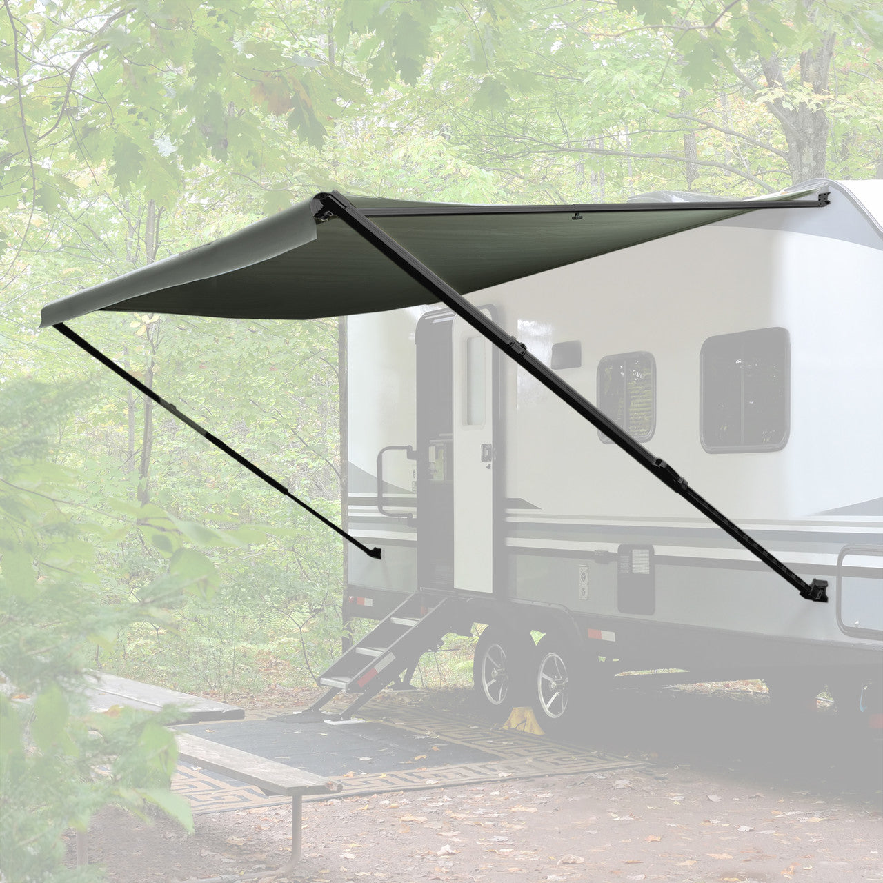 RecPro RV Awning Manual Assembly | Black