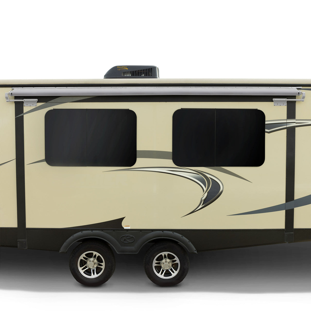 RecPro RV Slideout Awning | Slide Topper Cover Assembly | White