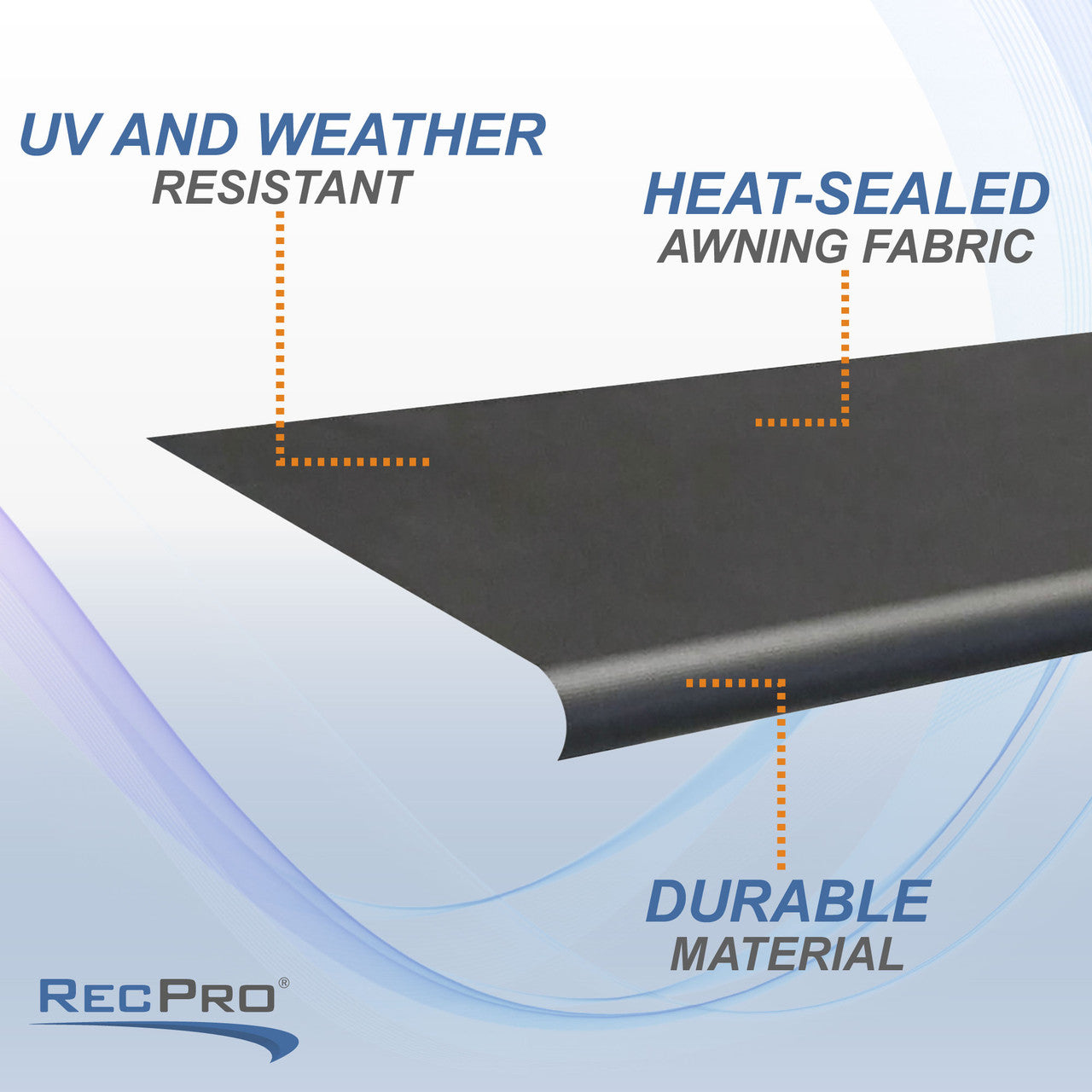 RecPro RV Awning Fabric for Slide Out Only | 160"-200"