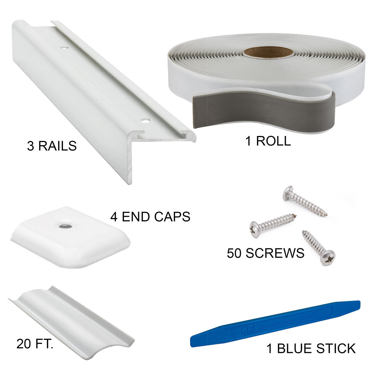 RV Trim Kit | Insert Roof Corner | ¾" Leg | 92"
