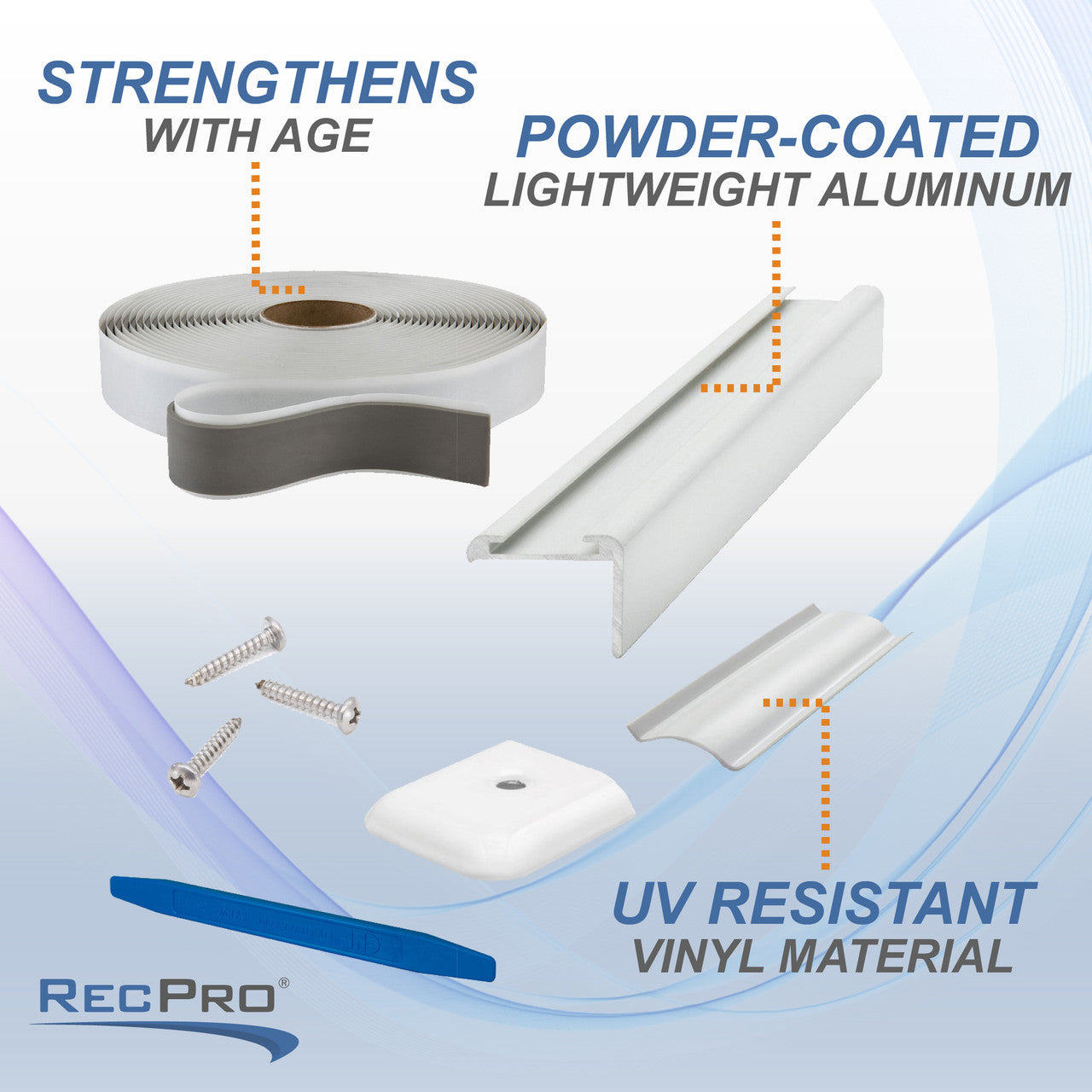 RV Trim Kit | Insert Roof Corner | ¾" Leg | 92"