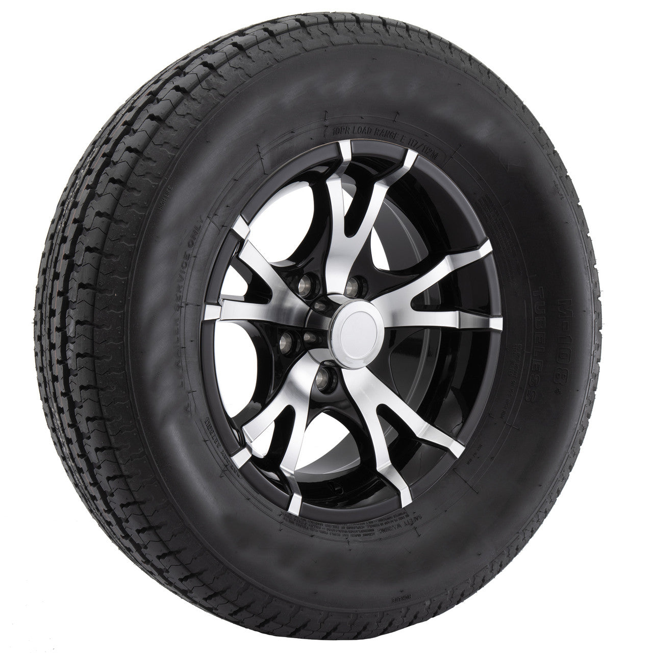 RV Tire and Wheel Package | T07 Black Machine