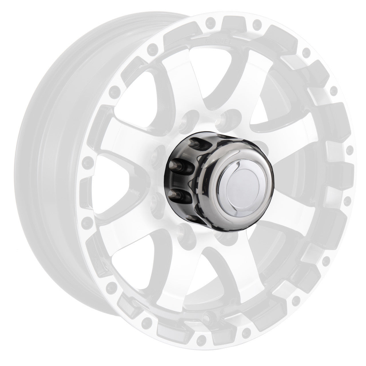 RV Wheel Center Caps in Stainless Steel