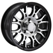 RV Aluminum Wheel for Trailers and Towables | Black Machine Finish | T16
