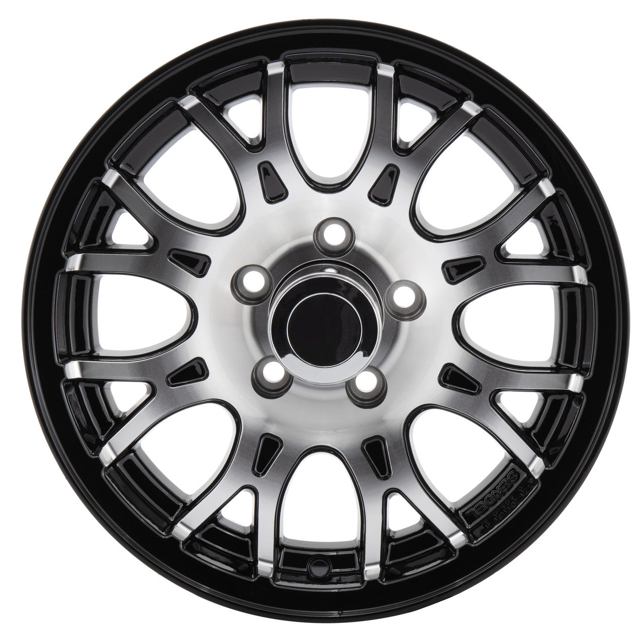 RV Aluminum Wheel for Trailers and Towables | Black Machine Finish | T16