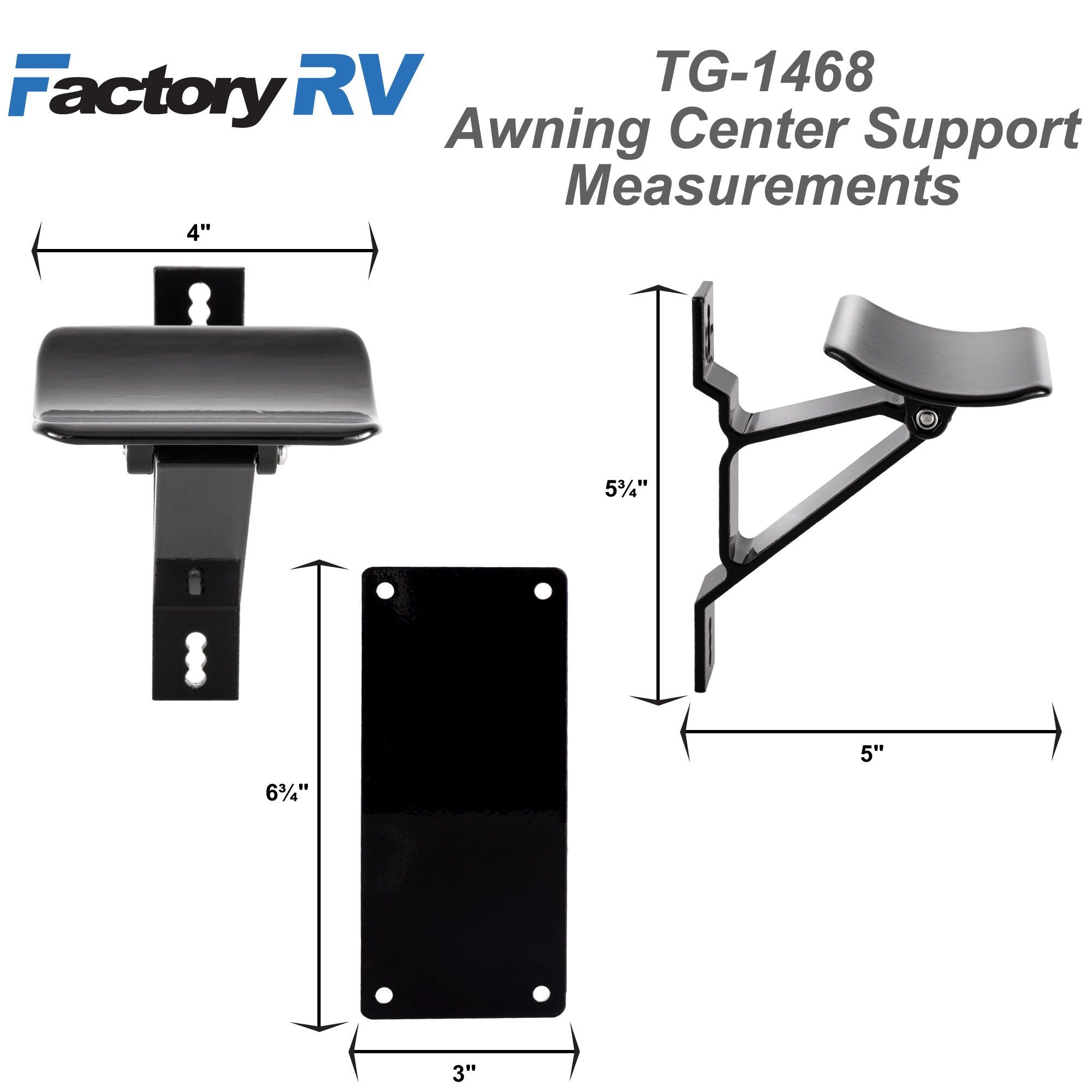 RV Awning Roller Support Cradle