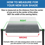 RV 9' Awning Shade Kit | 8' & 9' Drop Option | Acutal Width 7' 11½"