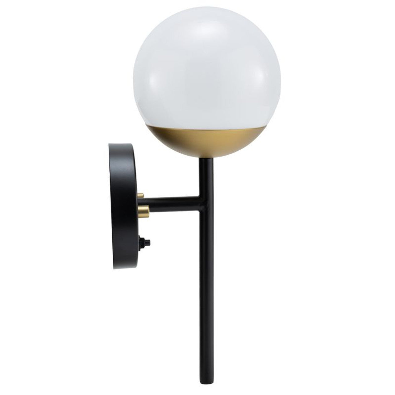 RV Sconce Wall Light | 12V LED | Interior Lighting | Matte Black and Gold Trim Finish