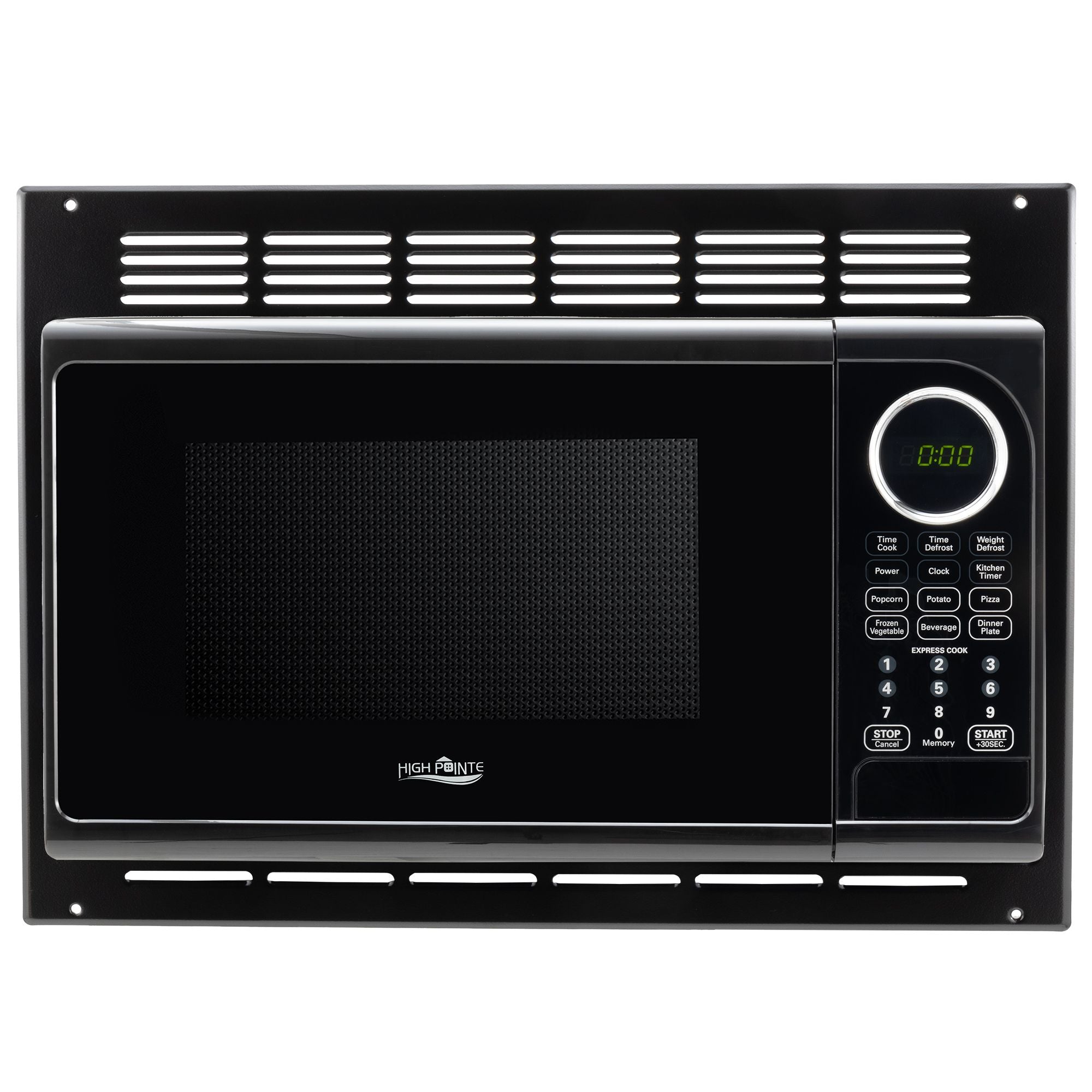 High Pointe RV Microwave .9 CF | Black | Includes Trim Kit