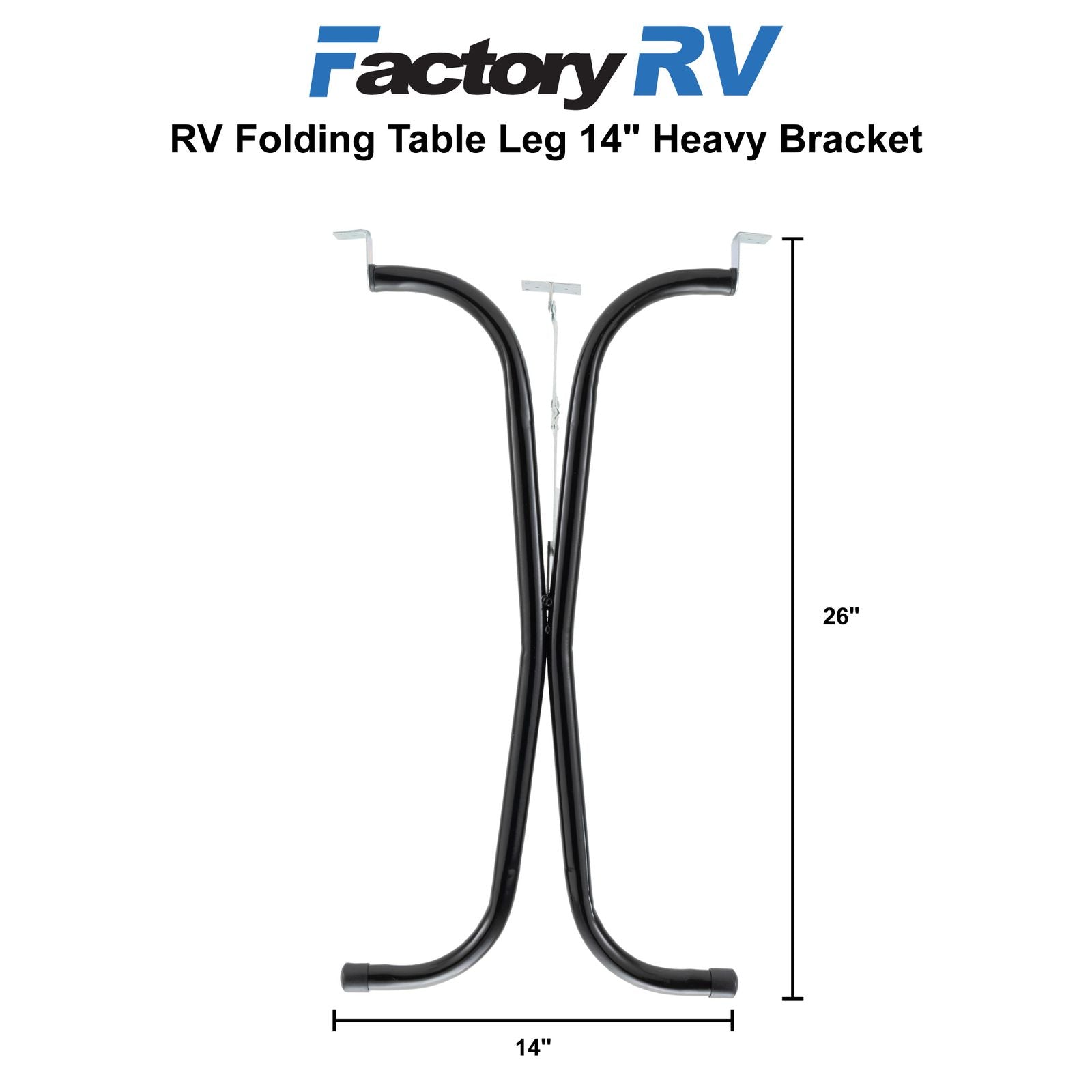 RV Folding Table Leg | 14" Heavy Bracket