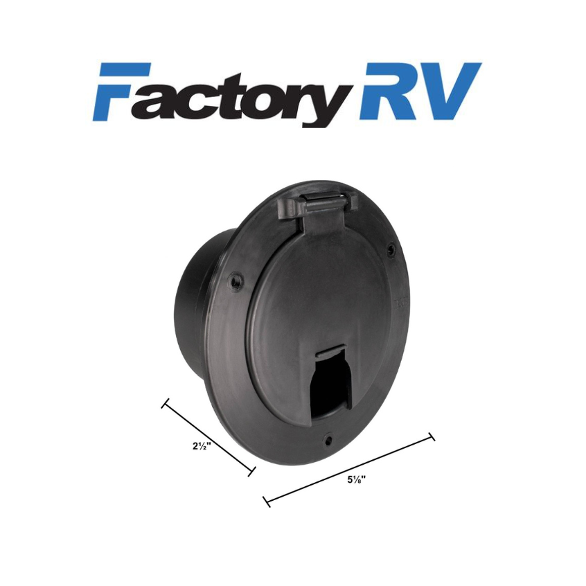 RV Round Power Cord Cover | Black