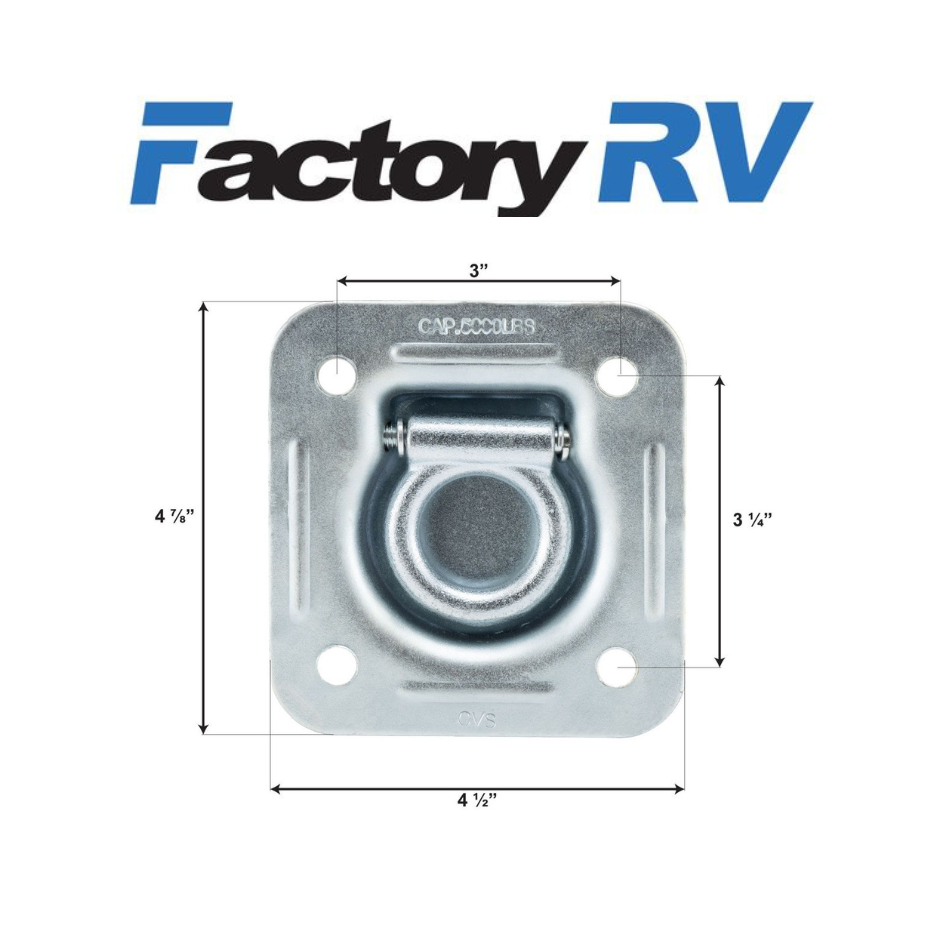 D-Ring Tie-Down Anchor | 5,000 lb RV & Trailer Rope Ring