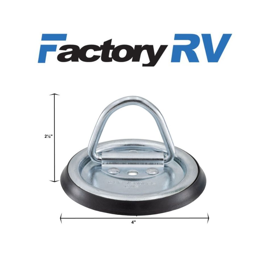 RV Dog Leave D-Ring | Surface Mount | 1,500 lb Capacity