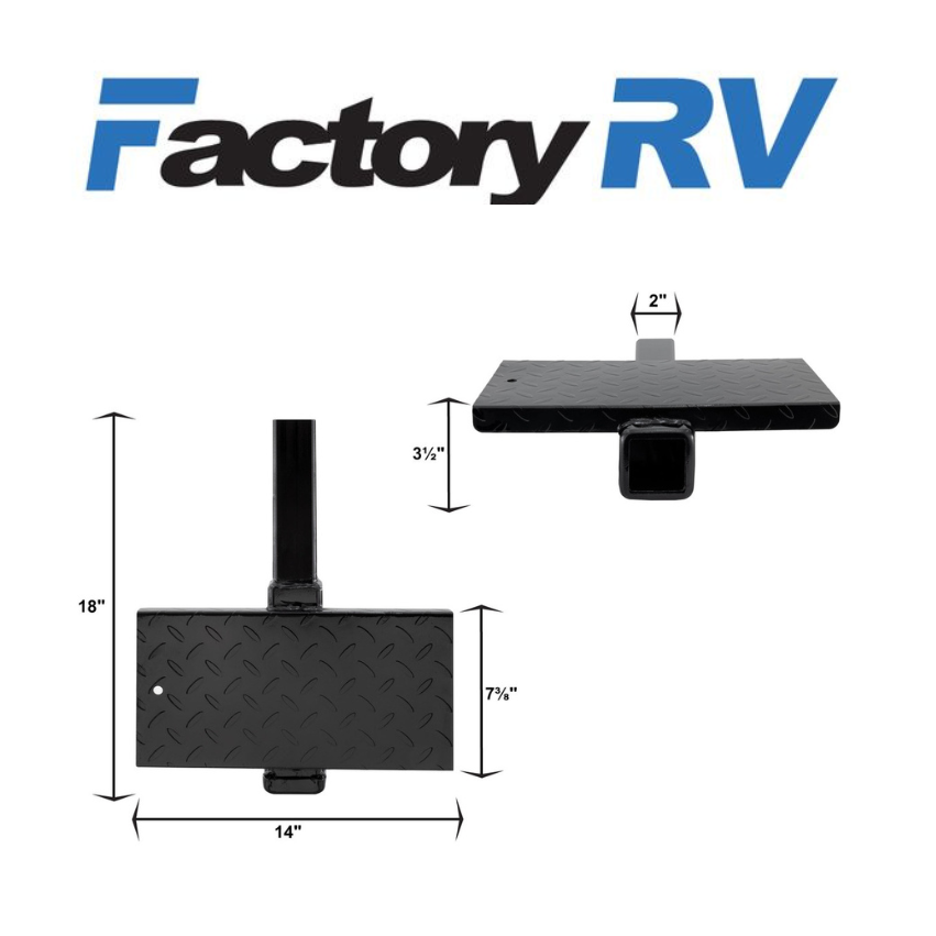 Trailer Hitch Step 2" | Black Diamond Plate