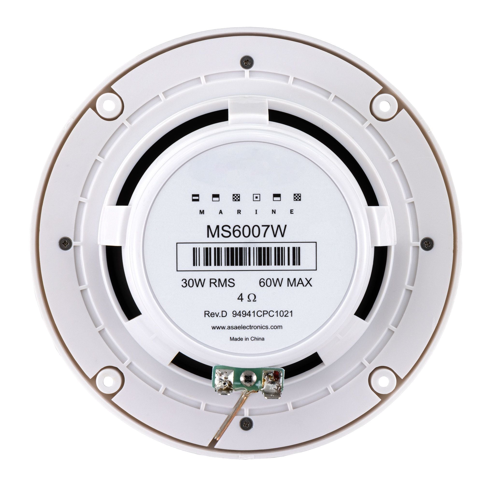 Marine Coaxial Speakers 6.5" MS6007 | White or Black | Pair