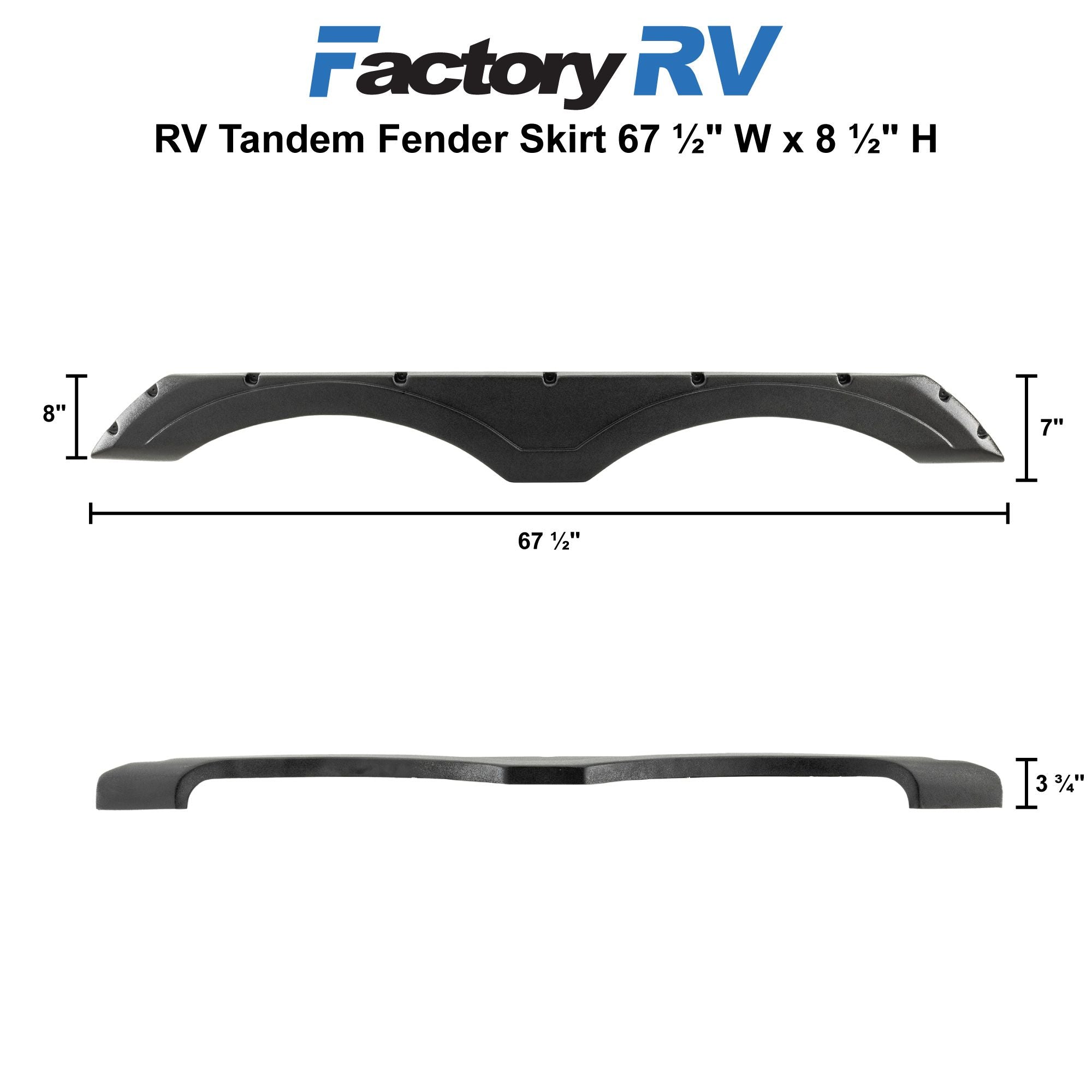 RV Tandem Fender Skirt | 67 ½" W x 8" H - Forest River Salem Wildwood
