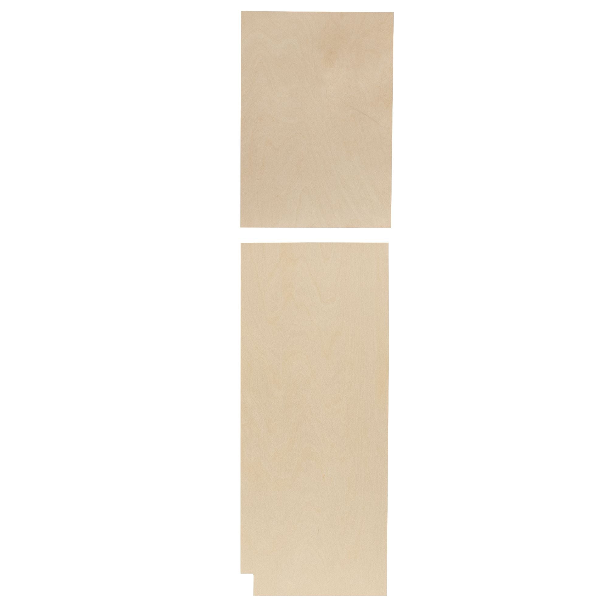 RV Pantry Cabinet Left & Right Side End Panel | Unfinished Maple