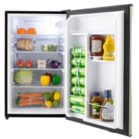 RecPro RV Refrigerator | 12 V | 3.3 Cubic Feet | Stainless Steel