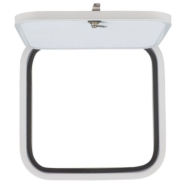 RV Compartment Door | Round | White | 16" X 16"