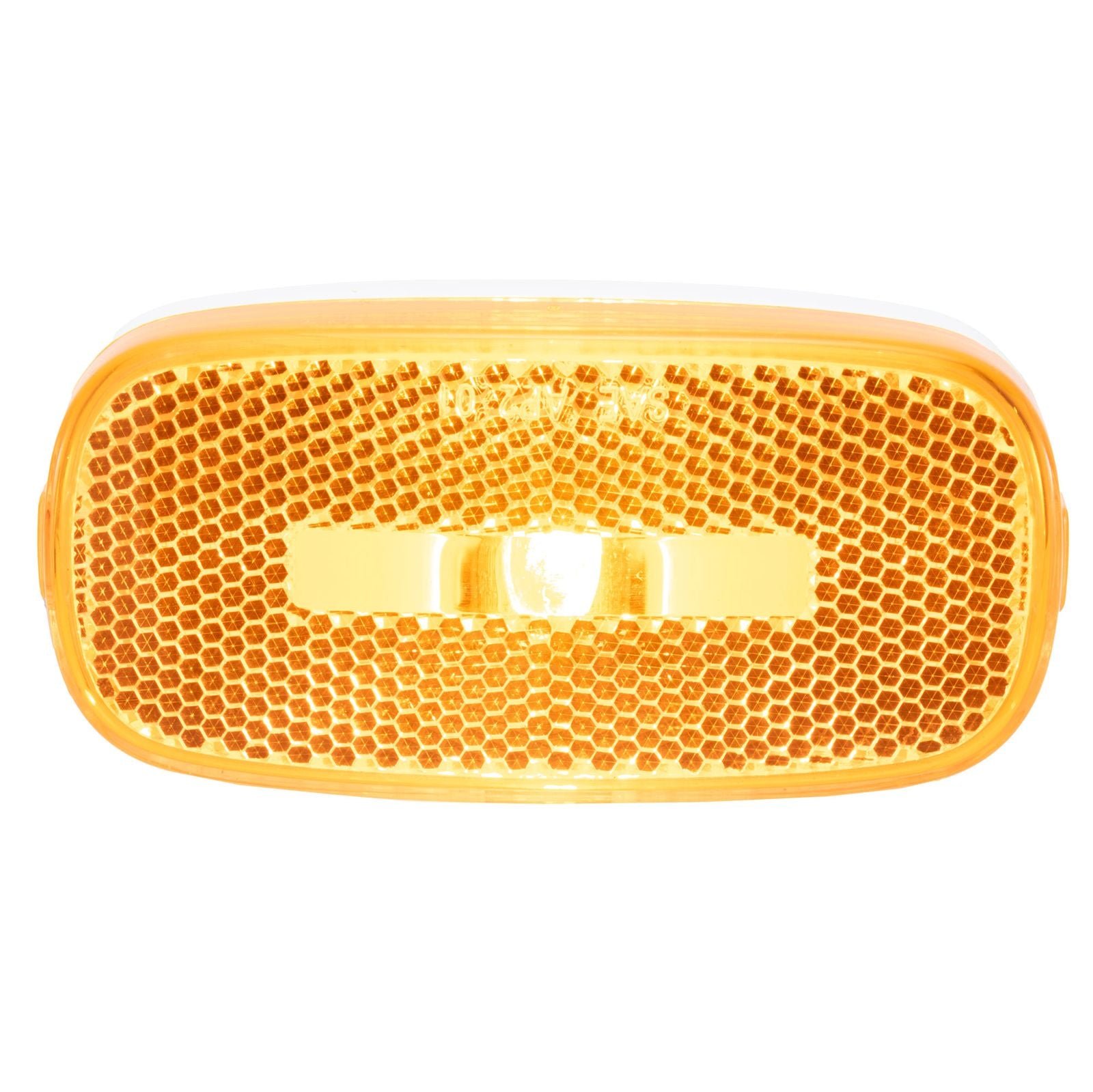 Trailer Side Marker Light | Rectangle | Amber Lens | White Base