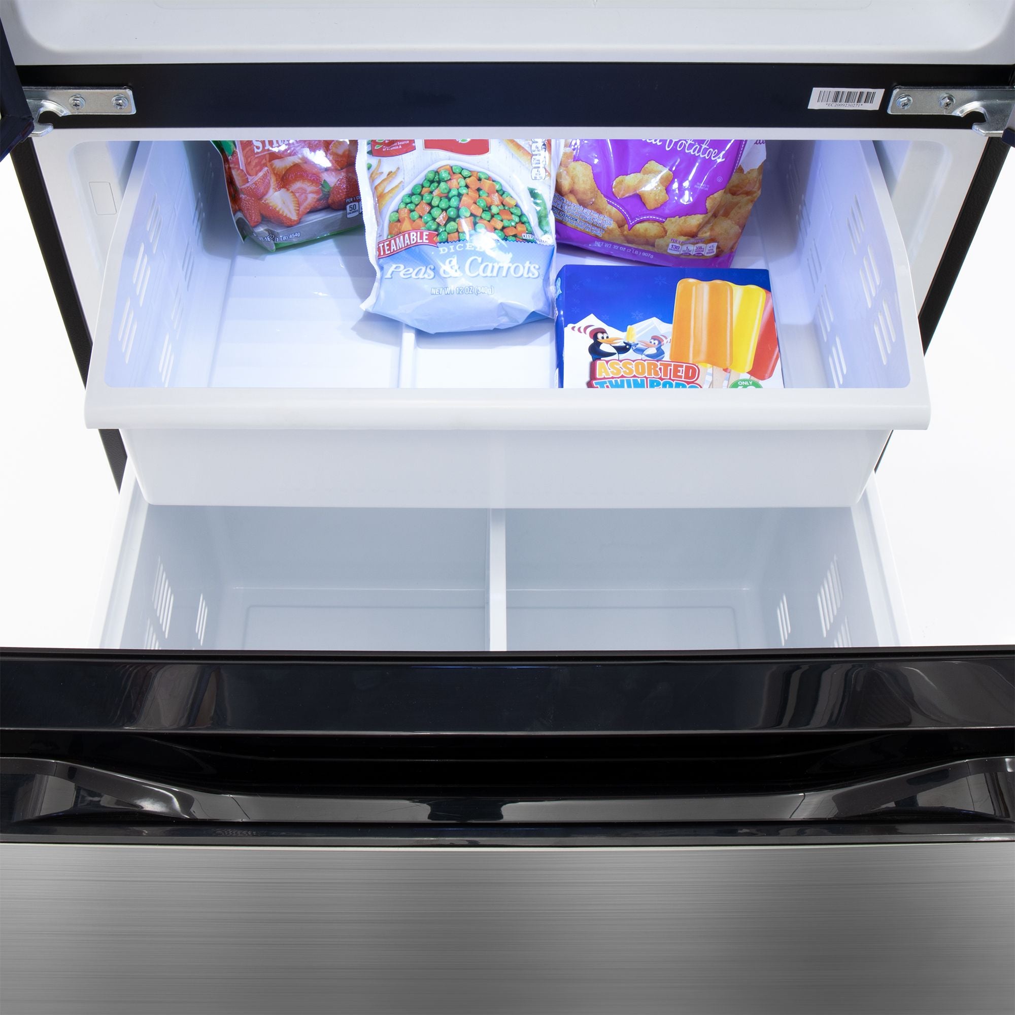 RecPro RV Refrigerator | 12V | 16 Cubic Feet | French Doors | Stainless