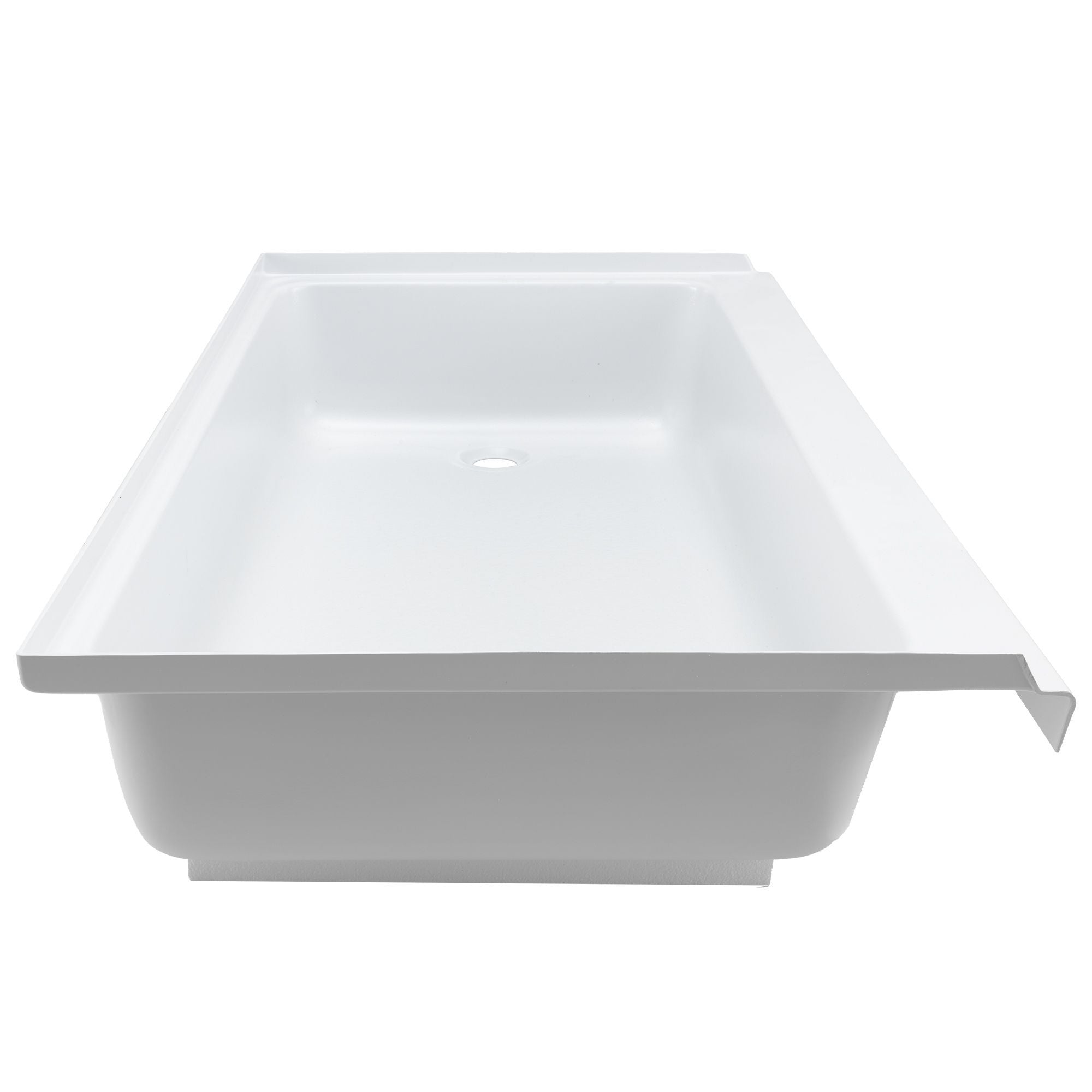 RV Shower Pan 40" x 24" x 5" Right Drain | White