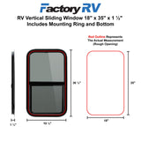 RV Teardrop Window 18" X 35" X 1½"