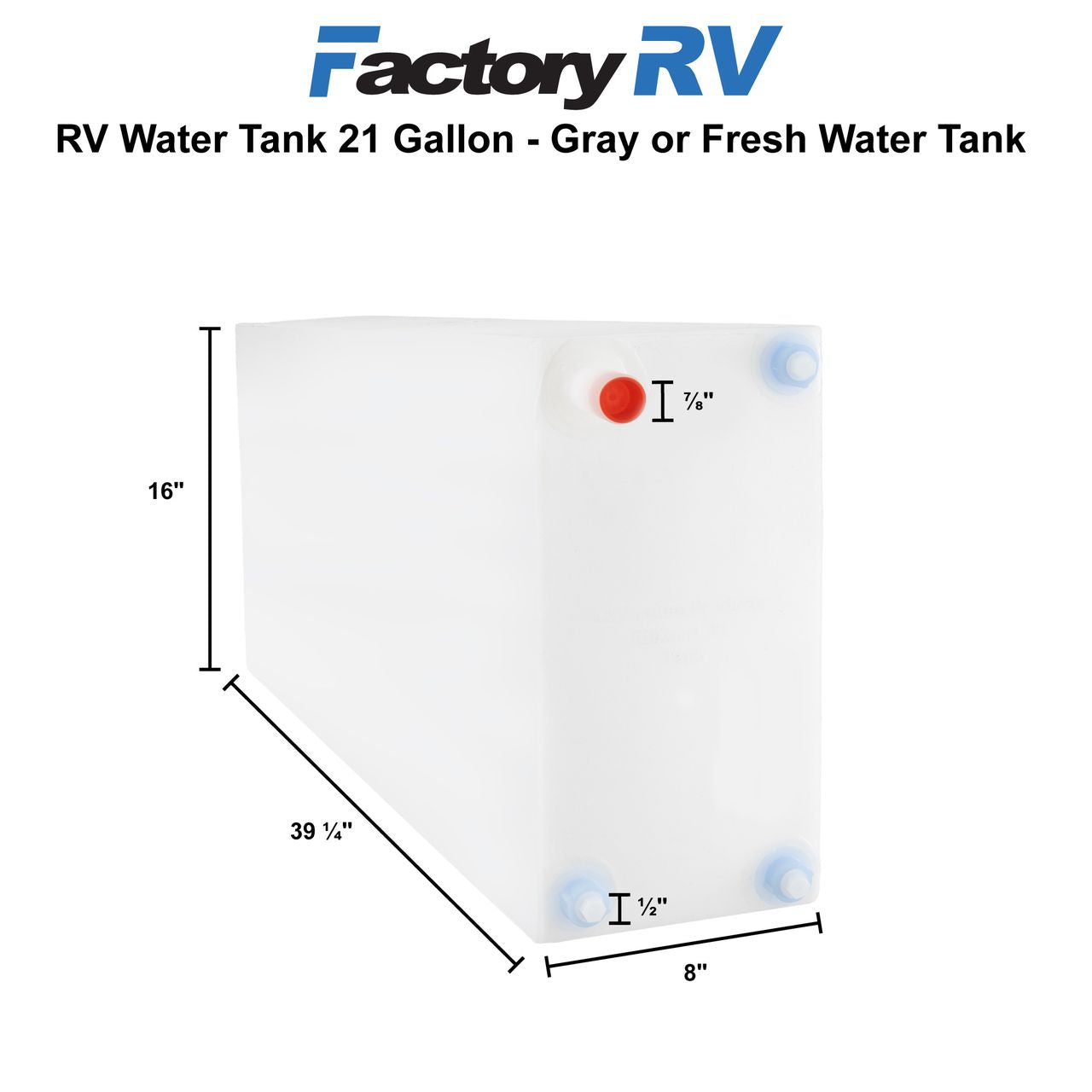 RV 21 Gallon Water Tank  | Gray or Fresh Water Tank