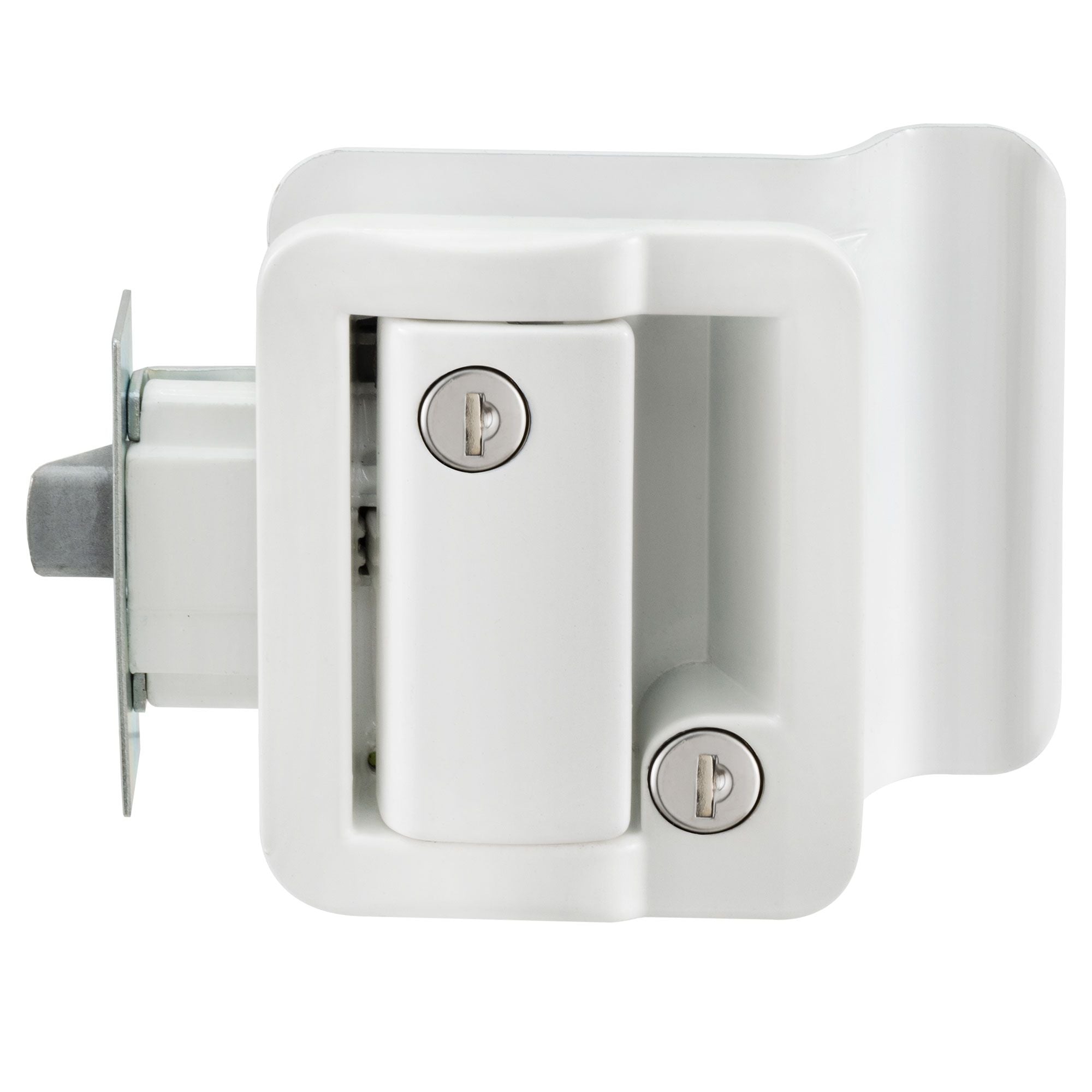 RV Door Lock | Paddle Entry with Deadbolt | White