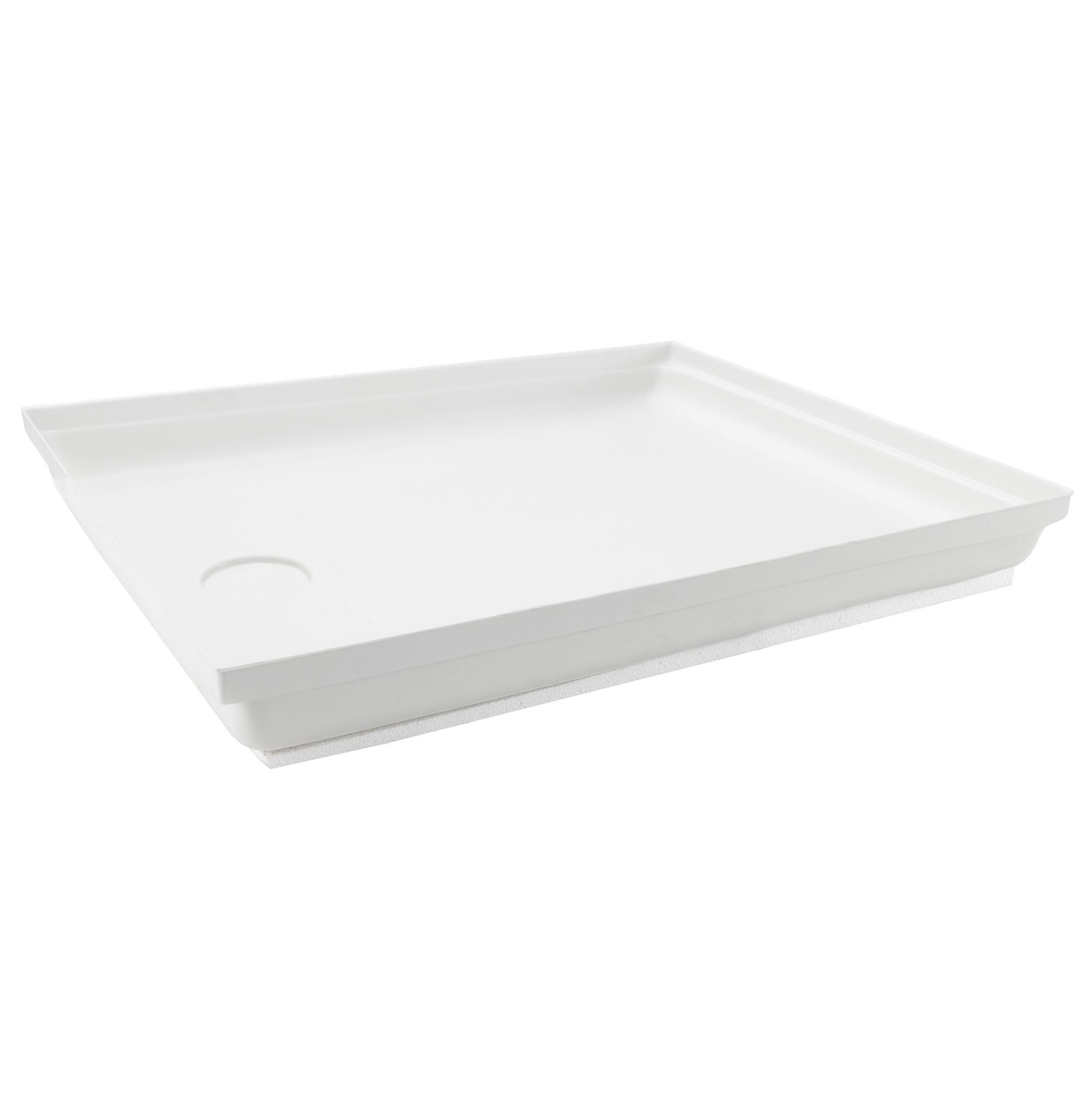RV Shower Pan 23" x 30" x 4" Left Drain | White