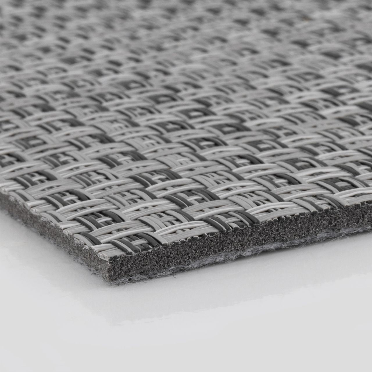 Tough Grade Marine & RV Woven Vinyl Thatch Flooring 8' 6" | Gray