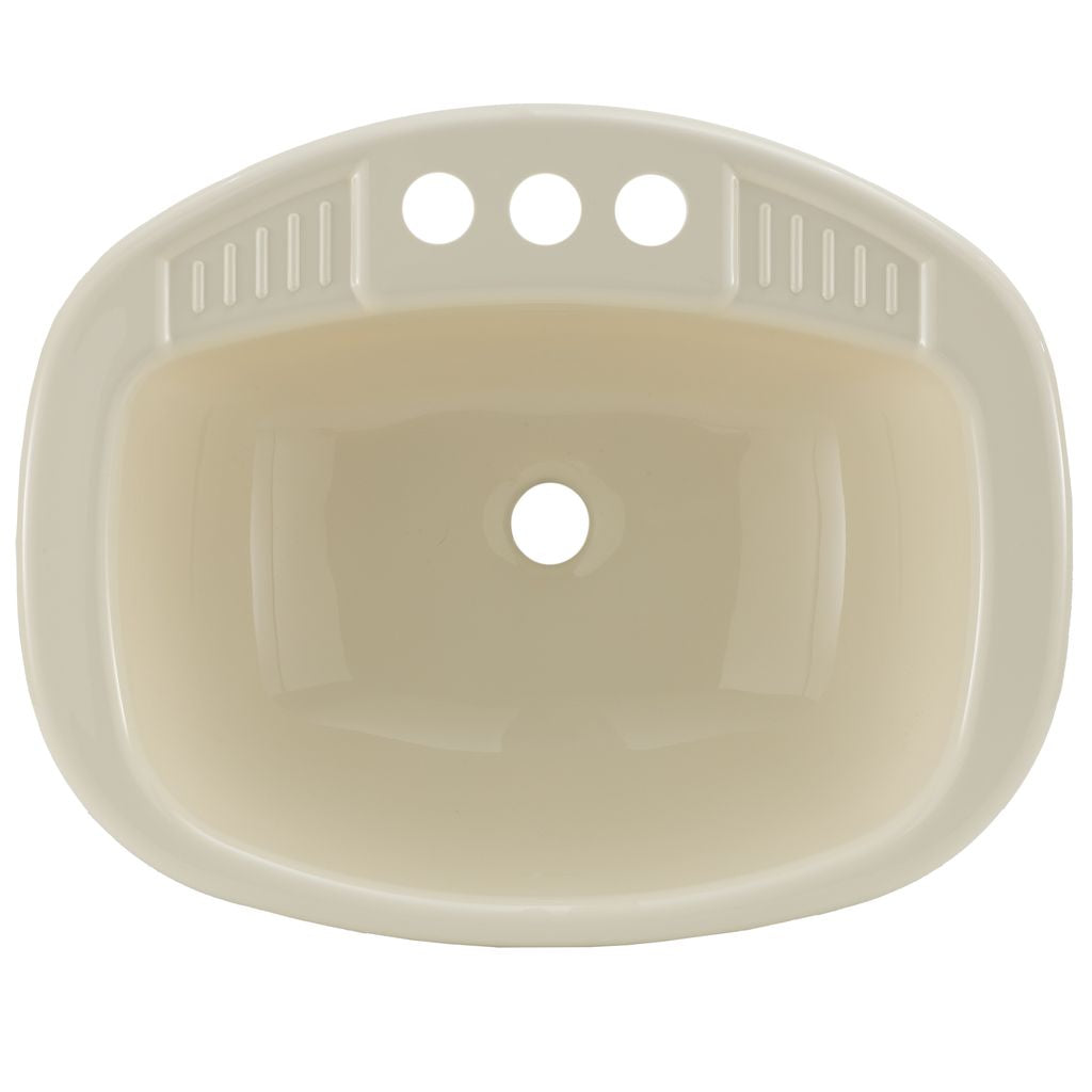 RV Sink 20" x 16" Single Bowl | Parchment