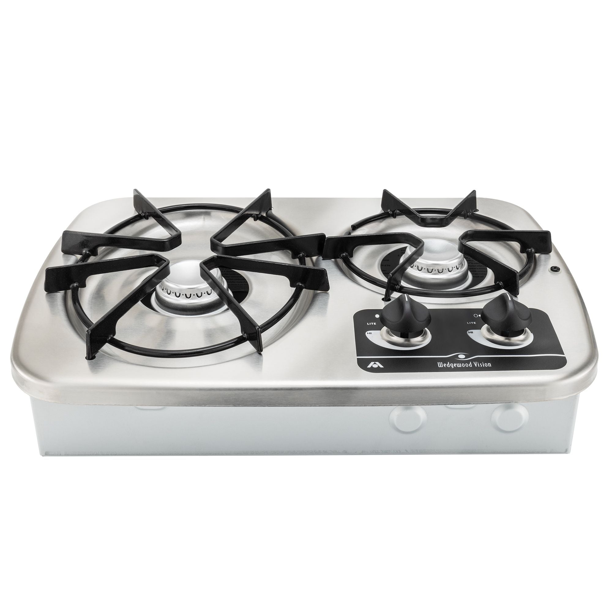 Atwood RV 2-Burner Gas Drop-In Cooktop | Stainless Steel