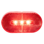RV Trailer Marker Light | Oblong LED Clear/Red | Side Clearance Lights for Exterior Visibility & Safety