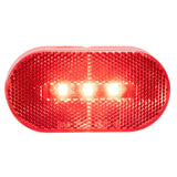 RV Trailer Marker Light | Oblong LED Clear/Red | Side Clearance Lights for Exterior Visibility & Safety