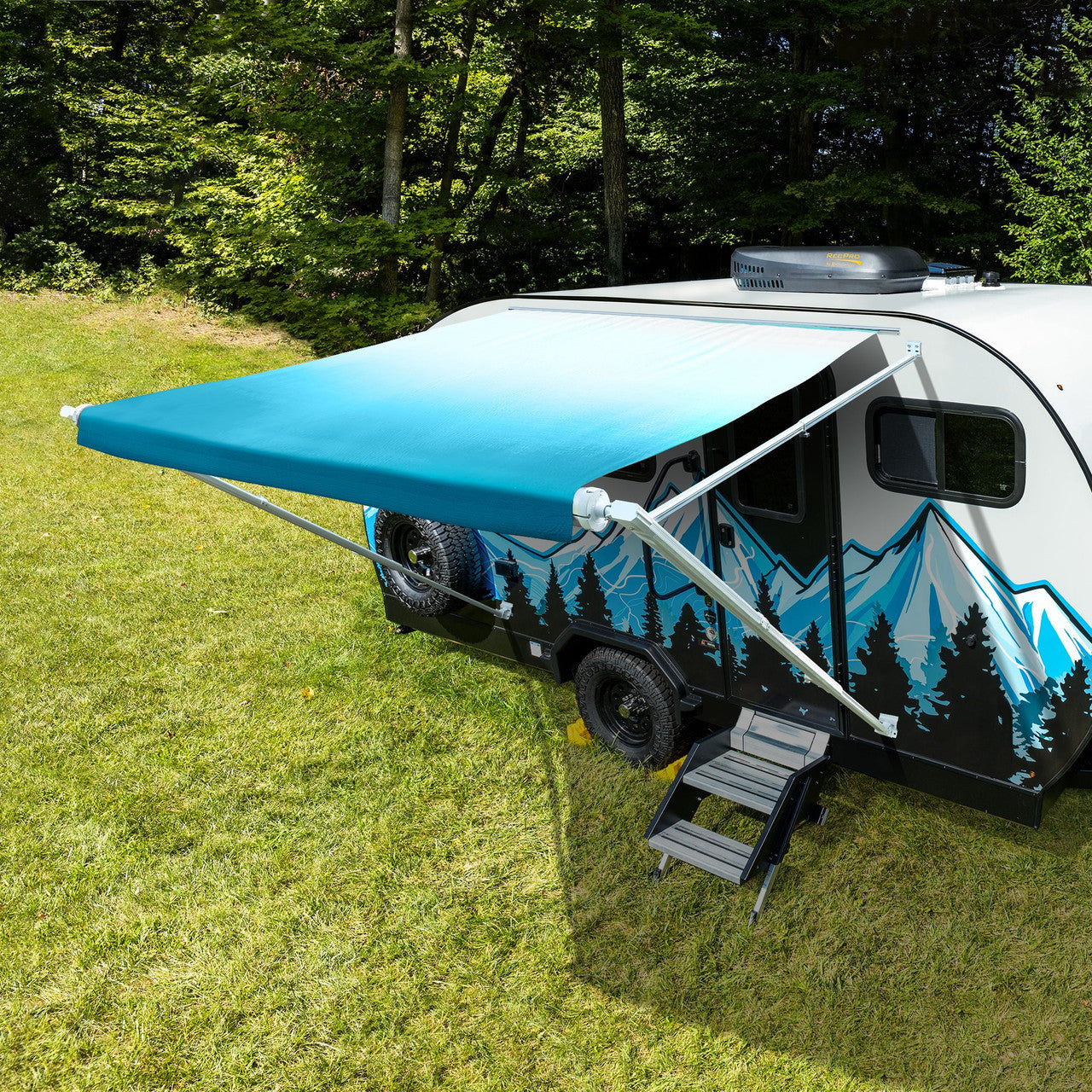 RecPro RV Awning Manual Assembly | White