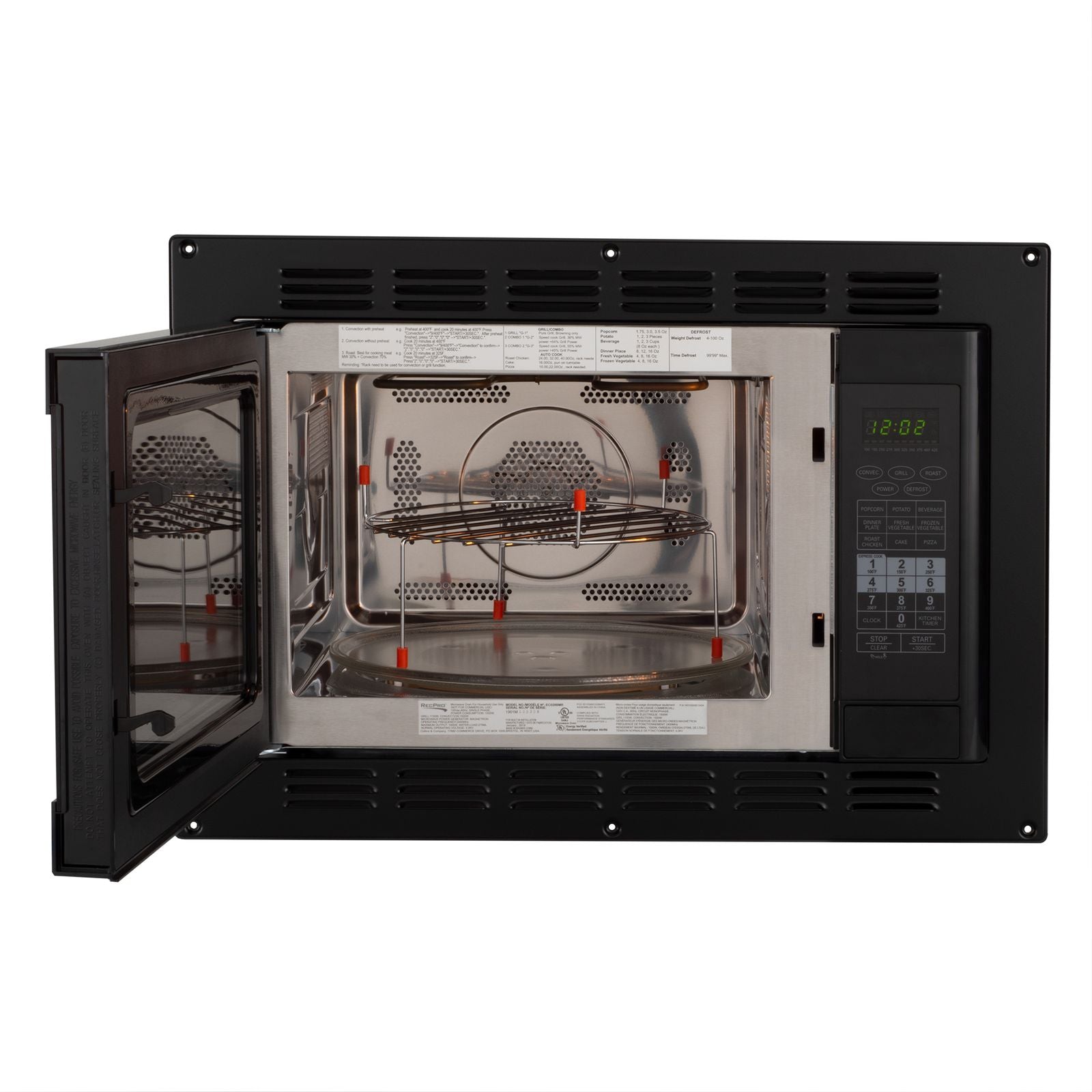 RecPro RV Microwave 1.1 CF. | Black Finish | Replaces Greystone and High Pointe