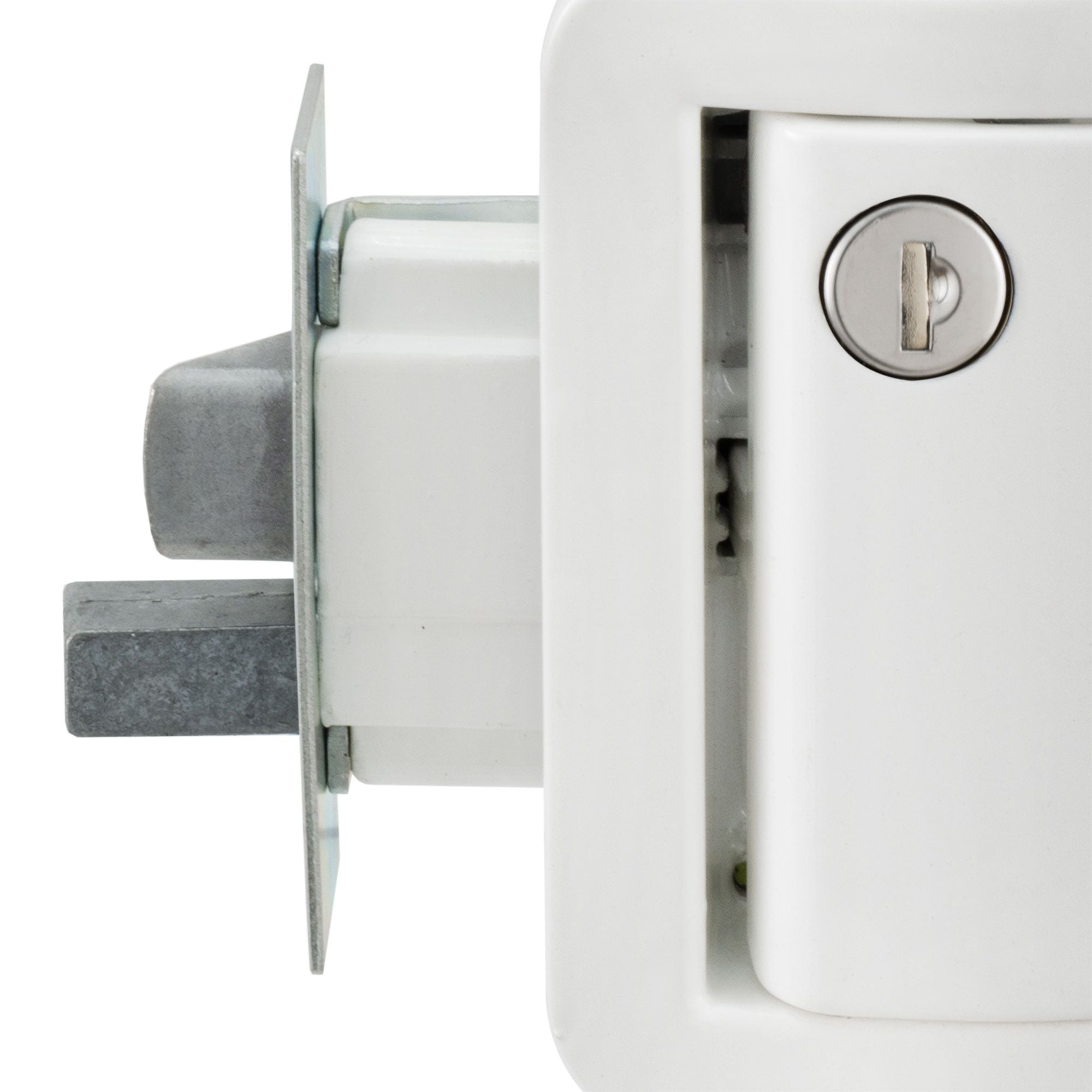 RV Door Lock | Paddle Entry with Deadbolt | White